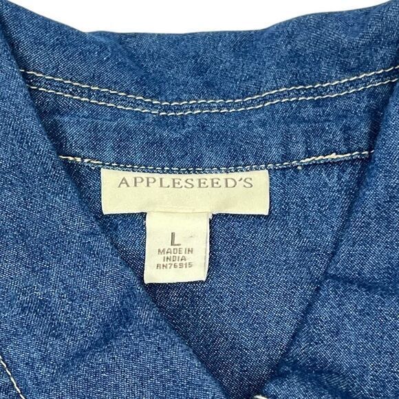 APPLESEEDS Barn Jacket Denim Jacket Jean Jacket Size Large - Picture 8 of 8